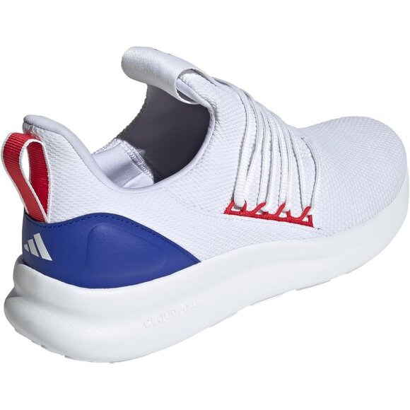 ⚡Adidas Mens White/Better Scarlet/Lucid Blue Imported Rubber Lite Pull-On Shoes - Picture 3 of 8